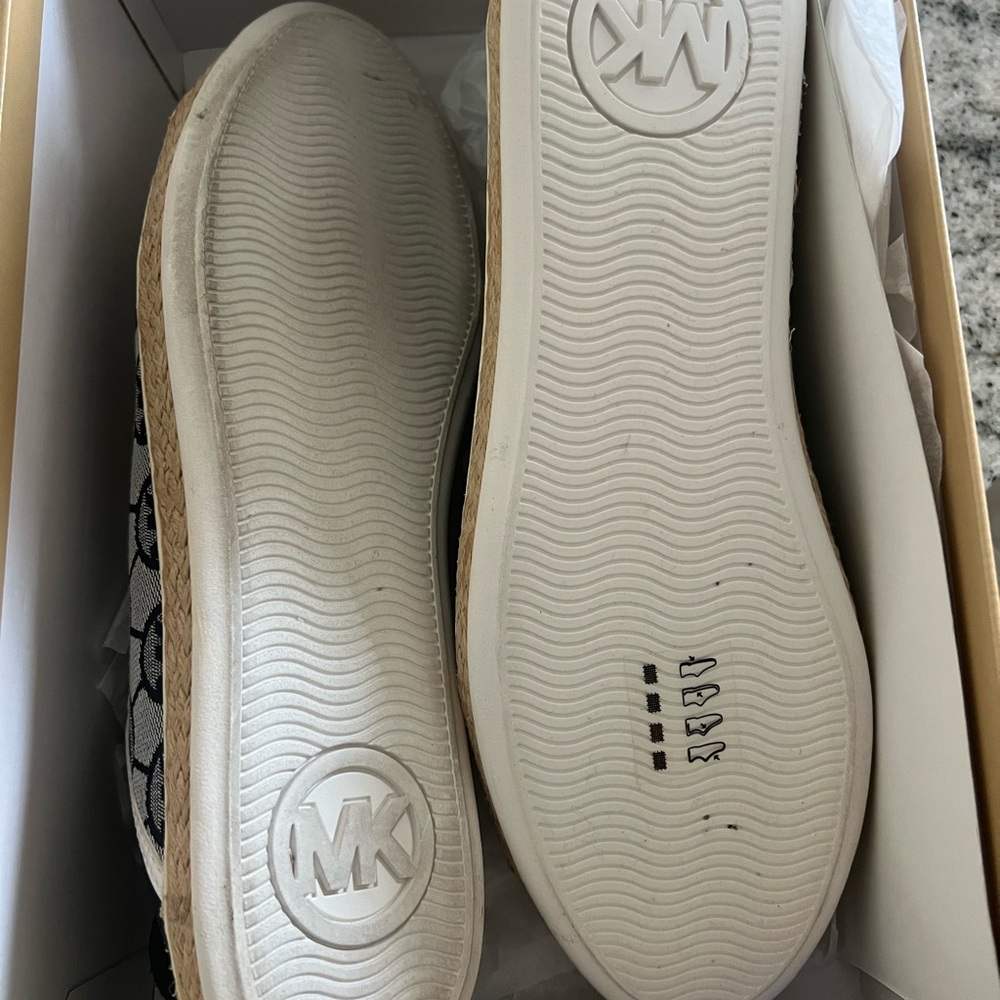 Michael Kors White and Black Fashion Sneakers - Picture 3 of 4